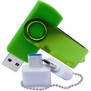 16GB USB Flash Drives Memory Sticks Thumb Drive with OTG & Type-C Transformer (Pink)