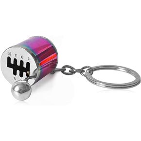 Six-speed Manual Transmission Keychain, Mini Creative Auto Part Model Gear Box Keychain, Car Shift Lever Manual Transmission Gearbox Pendant Accessories (Black)