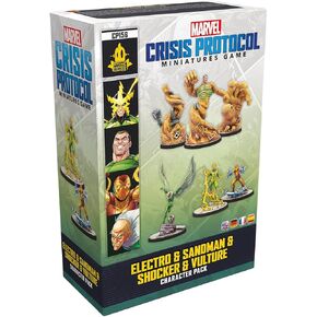 Marvel: Crisis Protocol Electro & Sandman & Shocker & Vulture Character Pack - Sinister Villains Unleashed! Tabletop Superhero Game, Ages 14+, 2 Players, 90 Min Playtime