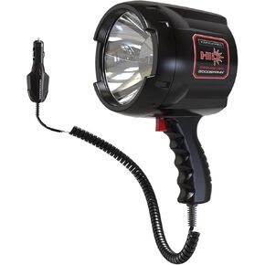 GOODSMANN HID Handheld Adjustable Spotlight/Floodlight 2000 Lumen 12V Plug in Spotlights for Boat Marine Corded Spot Light 929 Yards Car Charger Searchlight for Hunting/Camping/Hiking/Garage/Fishing