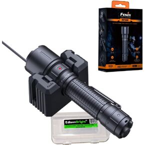 Fenix WF26R 3000 lumen cradle charging LED tactical flashlight with EdisonBright charging cable carrying case