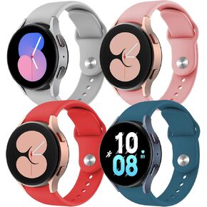 Sport Bands for Samsung Galaxy Watch 6/5/4 Band 40mm 44mm/Watch 6 Classic 47mm 43mm/Watch 4 Classic 46mm 42mm Women/Men,Silicone Strap for Samsung Watch 5 Pro 45mm,No Gap replacement Wristband