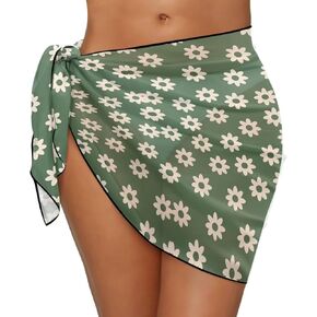 Yuuxorilu Women's Sarong Coverups Beach Wrap Short Bathing Suit Cover Up Sarong Pareo Beach Skirt
