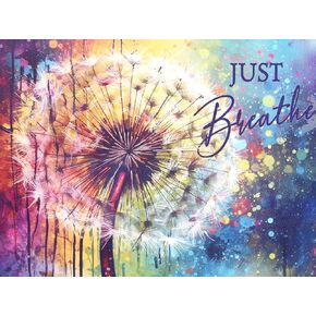Diamond Art Painting Colorful Dandelion, Butterfly, Just Breathe Kit for Adults Diamond Art Painting by Number Kits Gem Art Wall Home Decor(Canvas 13.8 x15.8inch)