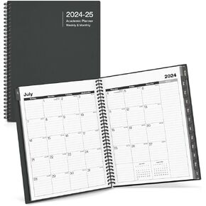 Dunwell Large Planner Book 2025-2026, 8.5x11 Weekly Planner Calendar for Desktop, July 2025 - June 2026, Daily Agenda Scheduler, Monthly Tabs, Bookmark, Stickers, Plastic Covers, Notes Pages, and More in Kuwait