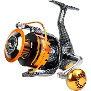 Burning Shark Fishing Reels- 12+1 BB, Light and Smooth Spinning Reels, Powerful Carbon Fiber Drag, Saltwater and Freshwater Fishing