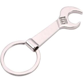 Bottle Opener Keychain Metal Mini Wrench Pendant Beer Opener Beverage Soda Beer Bartender Bottle Opener Keyring Christmas Birthday Gift for Men and Women Silver in Kuwait