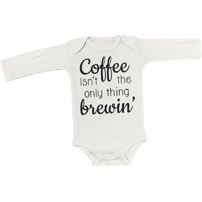 الوقت لتسرب الفاصوليا إعلان الحمل ارتداءها حبوب القهوة تكشف رومبير هدية دش الرضع (0-6 أشهر، طباعة الرسالة - ارتداءها قصيرة الأكمام) in Kuwait