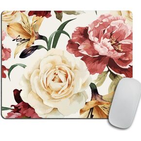 Pink flamingo Mouse Pad, Pineapples and exotic leaves Mousepad