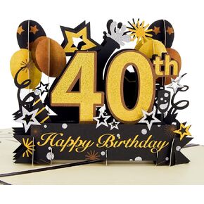 بطاقة عيد ميلاد سعيد 80 من HOMANGA، بطاقة عيد ميلاد 80 مع ملاحظة ومغلف، هدايا عيد ميلاد 80 للزوج والزوجة والرجال والنساء، 80 عامًا بطاقة تهنئة بعيد ميلاد ثلاثية الأبعاد مقاس 6 بوصات × 8 بوصات