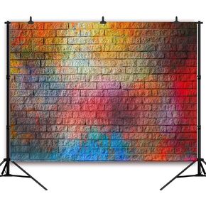 5x3Ft Brick Wall Backdrop Street Color Graffiti Graduation Party Baby Shower Photo Background Banner Child Adult Birthday Portrait Photography Studio Supplies