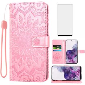 Phone Case for Samsung Galaxy S20 Plus Glaxay S20+ 5G Wallet Cases with Tempered Glass Screen Protector Slim Flip Cover Card Holder Stand Cell Accessories Gaxaly S20+5G S20plus 20S + S 20 20+ G5 Gray