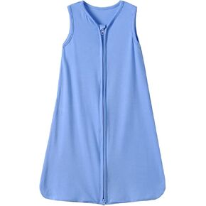 Viforu Rayon from Bamboo Sleep Sack Baby Wearable Blanket 0.5 Tog Sleeping Bag 0-6 Months Lightweight Newborn Sleeper 2-Way Zipper Sleepsack Girls Boys Swaddle Blue Blanket Summer S