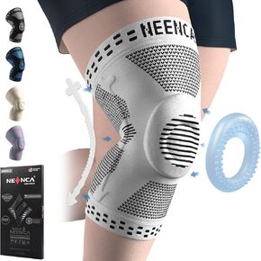 NEENCA Plus Size Knee Brace for Knee Pain, Knee Support with Side Stabilizers & Patella Gel Pad, Knee Compression Sleeve for Meniscus Tear, Arthritis Joint Pain Relief, ACL, PCL, All Sports. Plus Size