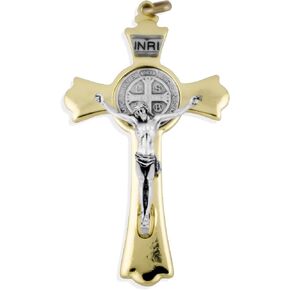 3" Saint Benedict Crucifix Pendant (Carbon)