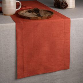 D'Moksha Homes White Table Runner 14 x 36 Inch - Vegan Silk, Cruelty Free - Elegant White Silk Table Runner 36 inch - Machine Washable, 100% Recycled Fabric