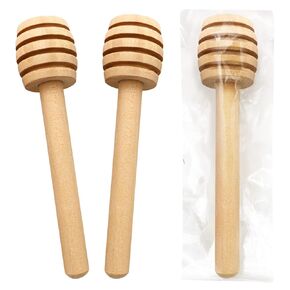 BLUE TOP 20PCS Wooden Honey Dipper Stick 6 Inch Individually wrapped Honey Stirrer Stick,Honeycomb Sticks,Honey Wand for Honey Jar Dispense Drizzle Honey and Wedding Party Favors Gift.