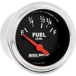 Auto Meter 2515 Traditional Chrome Electric Fuel Level Gauge