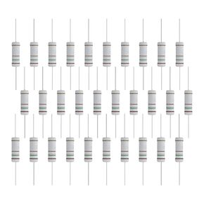 30 PCS 1K Ohm Resistor Axial Lead, 5W 5% Tolerance Metal Oxide Film Resistor, Flame Proof for DIY Electronic, Audio-Video Projects