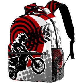 Casual School Backpack Basketball Bookbag Features Roomy Capacity And Adjustable Strap, Multicolor, 11.5 x 8 x 16 inch