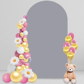 7.2 FT Arch Backdrop Cover, Wedding Arch Covers Stretchy Backdrop, White Spandex Arch Cover Birthday Chiara Arch Backdrop Stand Cover for Baby Shower Party Ceremony Decorations