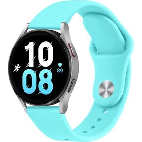 Wanme لساعة Samsung Galaxy Watch 4/5 Bands 40mm 44mm، Galaxy Watch 5 Pro Band 45mm Women Men، 20mm قابل للتعديل حزام رياضي من السيليكون الناعم استبدال الأساور لساعة Samsung Watch 4/5 Bands
