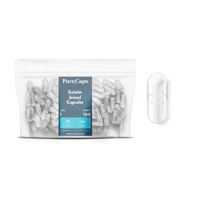 5000 Empty Gelatin Capsules Size 1 (Kosher/Halal) Gel Caps By PurecapsUSA