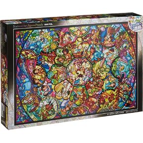 Disney Stained Art Jigsaw Puzzle[1000P] All Stars Stained Glass (DS-1000-764)