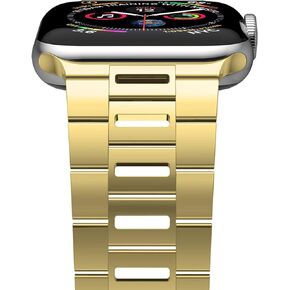 iiteeology Compatible with Apple Watch Band 41mm 40mm 38mm Series 9/8/7/6/5/4/3/2/1, Light Breathable Stainless Steel Band for iWatch Band - Black