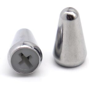 2pcs Guitar 5 Way Pickup Switch Tip Metal Switch Cap Switch Knob for Strat Tele (Black)