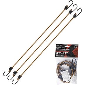 Keeper - 24" Bungee Cord, 3 Pack - UV and Weather-Resistant
