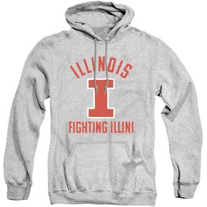 Official One Color Uiuc Logo Unisex Adult Pull-Over Hoodie