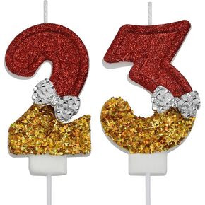 23rd 32nd Birthday Candles, Gold 32 23 Year Old Number Birthday Candles, Happy Birthday Party Cake Topper Decoration Gifts for Women Men in Kuwait