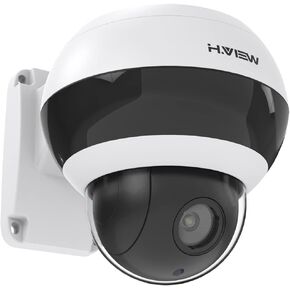 H.VIEW 5MP 4.5" Auto Tracking PTZ PoE IP Camera Outdoor Pan Tilt Zoom 18X Optical Zoom, Smart Human Vehicle Detection, Support 256 presets，SD Card Slot, Compatible for Hikvision