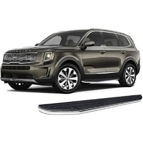 Black Horse Off Road Premium Running Boards Black Compatible with 2020-2024 Kia Telluride|2020-2024 Hyundai Palisade-PR-K376