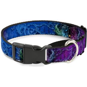 Buckle-Down Dog Collar Martingale Tattoo Johnny Andrea Red Fairy 3 18 to 32 Inches 1.5 Inch Wide