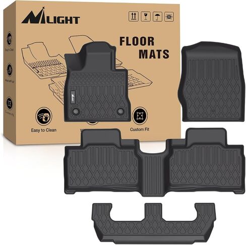Nilight TPE Floor Mats for Ford Explorer 6 Seats 2020 2021 2022 2023 2024,All Weather Custom Fit Heavy Duty Floor Liners in Saudi Arabia