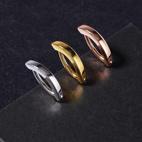 FECTAS 14G Belly Button Clicker Ring for Women Surgical Steel Navel Piercing Hinged Rings Reverse 10mm Curved Barbell Body Jewelry in Kuwait