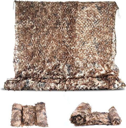 Sposuit Camo Netting - Camouflage Net 10x20 20x20 10x10 5x10 5x20, Military Camo Netting for Hunting Bulk Roll, Camo Tarp Sunshade Net for Party Decorations, Sunshade, Camping Ghillie Netting in Kuwait