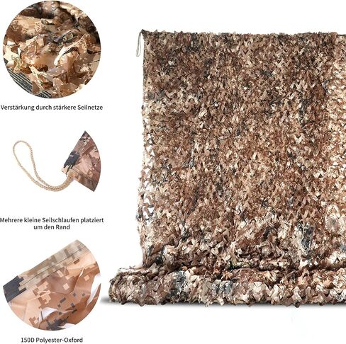 Sposuit Camo Netting - Camouflage Net 10x20 20x20 10x10 5x10 5x20, Military Camo Netting for Hunting Bulk Roll, Camo Tarp Sunshade Net for Party Decorations, Sunshade, Camping Ghillie Netting in Kuwait