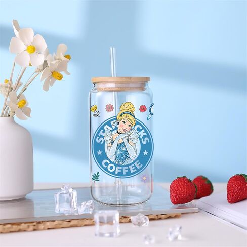 UV DTF Cup Wrap Transfer Stickers for Glass - 5 Sheets Cute Princess Theme Rub on Transfers, Uvdtf Cup Transfer Waterproof Sticker Cup Wraps for 16OZ Libbey Glass Cups Wood DIY Crafts (Color2) in Saudi Arabia