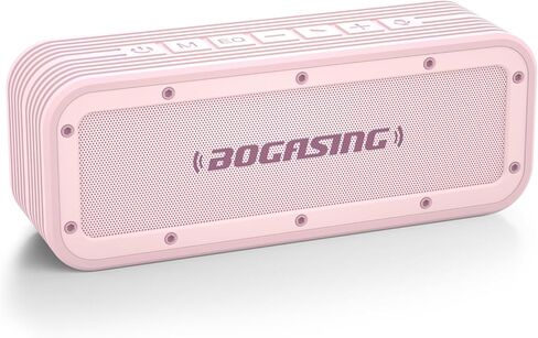 سماعات بلوتوث BOGASING، مكبر صوت لاسلكي محمول M4 مع صوت جهير عميق 40 وات وصوت ستيريو عالٍ، IPX7 مقاوم للماء، بلوتوث 5.0، TWS، تقنية DSP، ميكروفون مدمج، للحفلات المنزلية الخارجية (وردي) in Kuwait