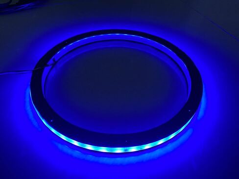 4PCS 6.5inch Spacer Ring Light Color Chasing Flow LED Speakers Light Set Bluetooth App Control(Speaker Not Included) DREAM CHASING 6.5inch in Saudi Arabia