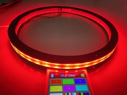 4PCS 6.5inch Spacer Ring Light Color Chasing Flow LED Speakers Light Set Bluetooth App Control(Speaker Not Included) DREAM CHASING 6.5inch in Saudi Arabia