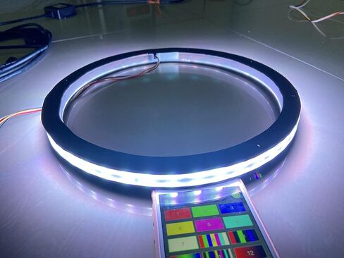 4PCS 6.5inch Spacer Ring Light Color Chasing Flow LED Speakers Light Set Bluetooth App Control(Speaker Not Included) DREAM CHASING 6.5inch in Saudi Arabia