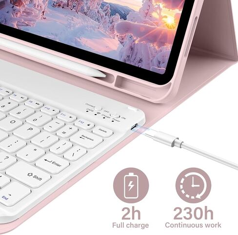 Keyboard Case for iPad (A16) 11th/10th Gen (11/10.9 Inch, 2025/2022) in Saudi Arabia