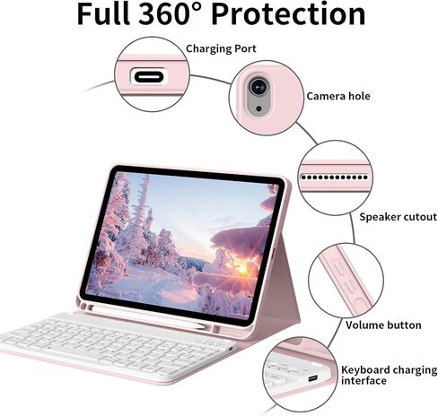Keyboard Case for iPad (A16) 11th/10th Gen (11/10.9 Inch, 2025/2022) in Saudi Arabia