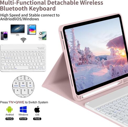 Keyboard Case for iPad (A16) 11th/10th Gen (11/10.9 Inch, 2025/2022) in Saudi Arabia