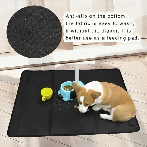 Silicone Pee Pad Holder For Dogs and Puppy Potty Training Tray- 4 Magnets Clips-27x24in No-Spills ,Odor Absorption,Dog Tray For Pee Pads Travel,Fits 23x23in Wee Wee Pad Tray,Litter Box for Dogs Indoor in Saudi Arabia