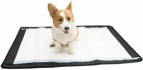 Silicone Pee Pad Holder For Dogs and Puppy Potty Training Tray- 4 Magnets Clips-27x24in No-Spills ,Odor Absorption,Dog Tray For Pee Pads Travel,Fits 23x23in Wee Wee Pad Tray,Litter Box for Dogs Indoor in Saudi Arabia